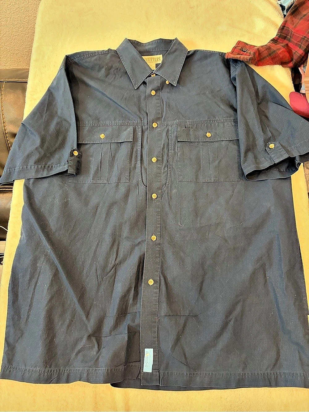 Outfitters Roundtree & Yorke Men's Cotton Button Down Shirt in Blue Size XL